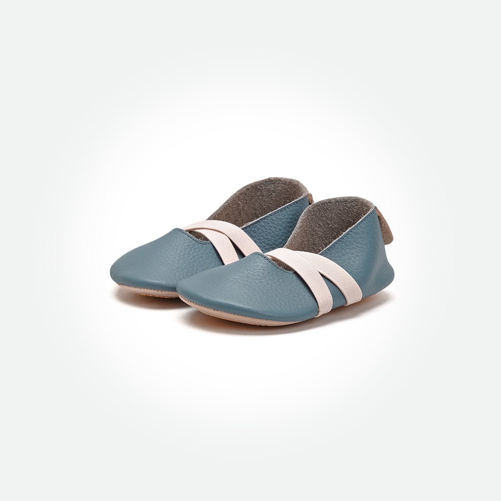 Baby Mary Jane Ballet - Turquoise - Pyopp Barefoot