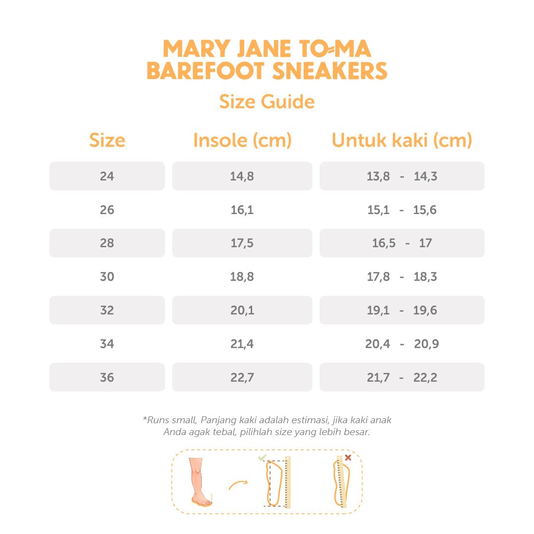 Mary Jane To-Ma Barefoot Sneakers - Pyopp Barefoot