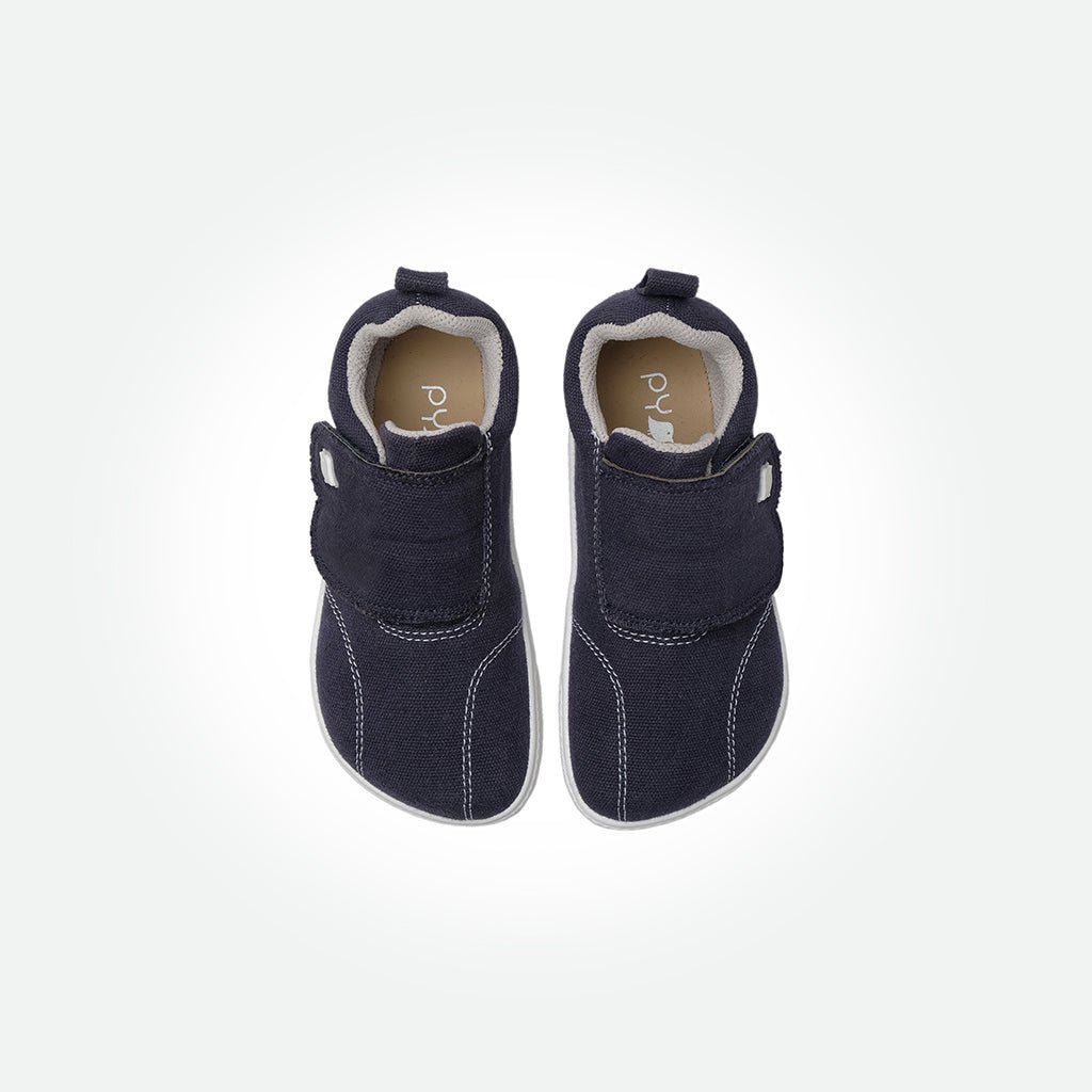 Badii Barefoot Sneakers - Indigo Blue On White - Pyopp Barefoot
