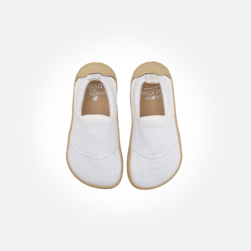 Pyopp Poro Barefoot Sneakers - White On Beige – Pyopp Barefoot